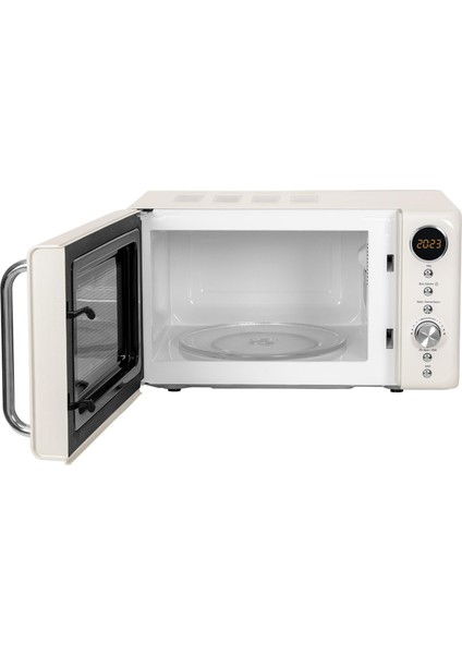 SK-4605 Retro Krem Mikrodalga Fırın 20 lt Kapasite 700 W Dijital Kontrol Paneli modelleri