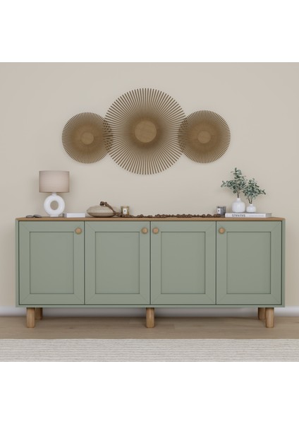 Bohem Serisi Natura Konsol -Kül Yeşili