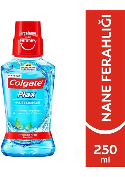 Plax Nane Ferahlığı Ağız Bakım Suyu 250 ml – Uzun Süreli Ferah Nefes ve Plak Oluşumuna Karşı Etkili Koruma fiyatları