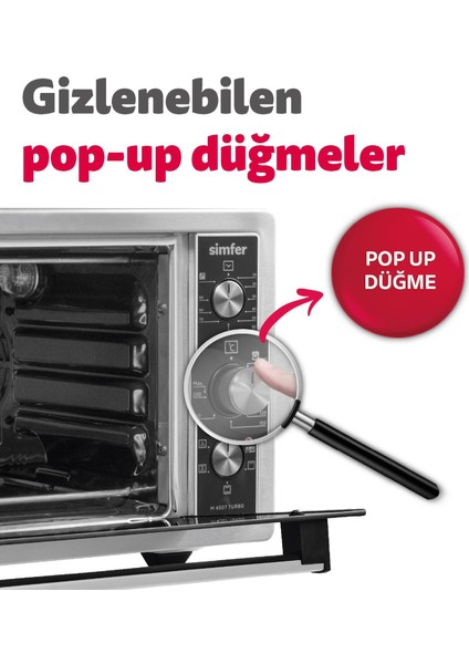 M4507 45 lt Inox Paslanmaz Çelik Midi Fırın – Turbo Pişirme, Yoğurt Yapma ve Enerji Tasarruflu Çok Fonksiyonlu fırsatları