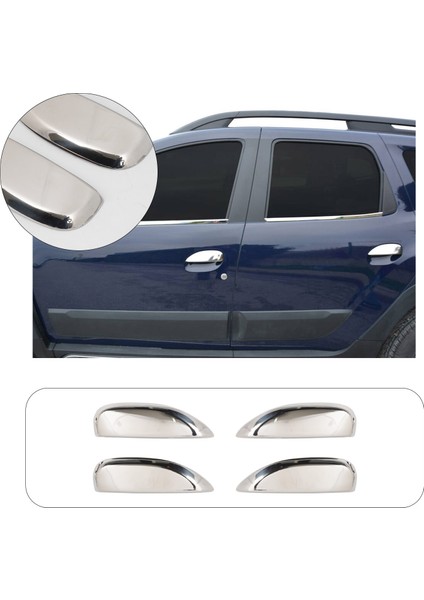 Dacia Sandero Uyumlu 2012 Ve Üzeri Krom Kapı Kolu 4 Kapı Paslanmaz Çelik