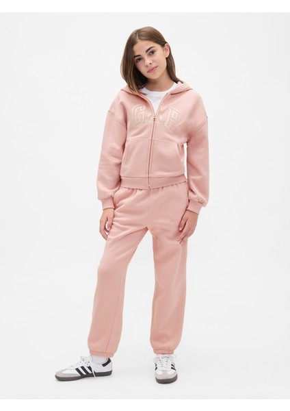 Kız Çocuk Pembe Gap Logo Fermuarlı Sweatshirt fırsatları