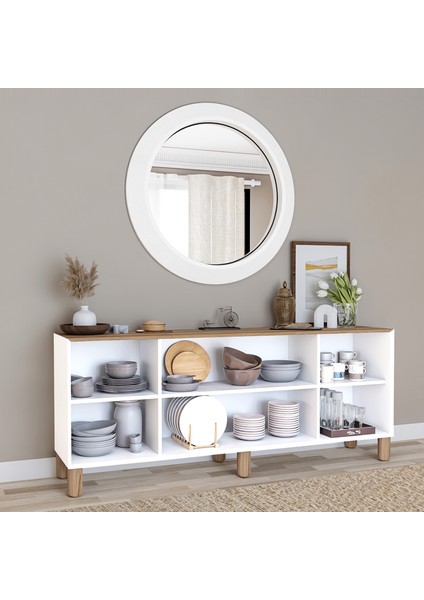 Bohem Serisi Natura Mat Beyaz - Açık Ceviz Konsol fiyatları