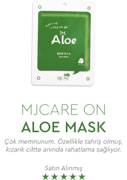 Aloe Vera Özlü Kağıt Yüz Maskesi 1 Adet – Tüm Cilt Tipleri İçin Yoğun Nemlendirici ve Rahatlatıcı Bakım