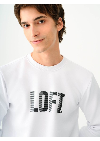 Beyaz Erkek Sweatshirt LF2037363 fırsatları