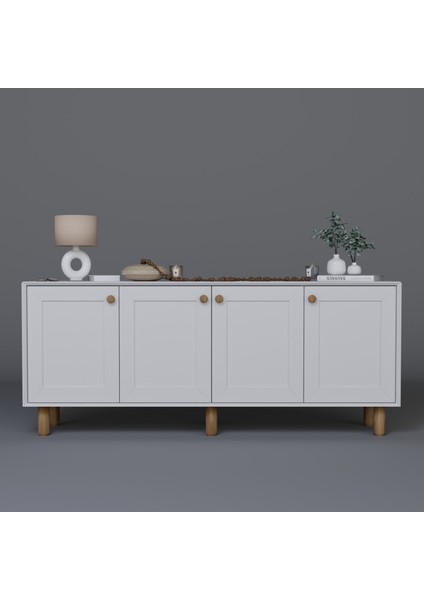 Natura Kapaklı Aynasız Bohem Ayaklı Konsol Beyaz 180 Cm indirimleri