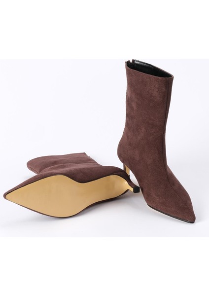 Sheena Kahverengi Ince Topuklu Kadın Bot modelleri