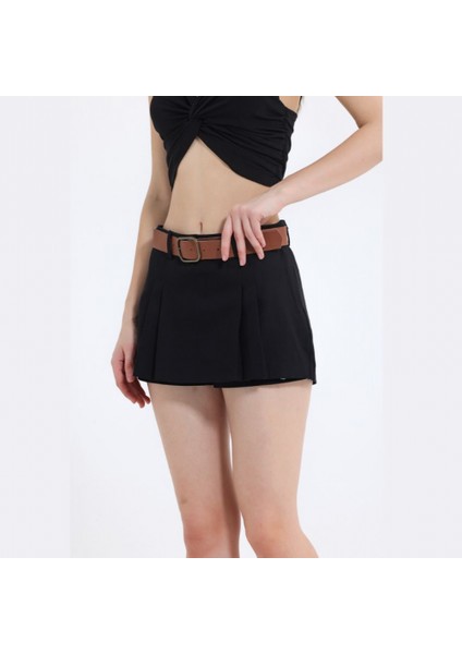 Siyah Mini Boy Şort Etek fırsatları