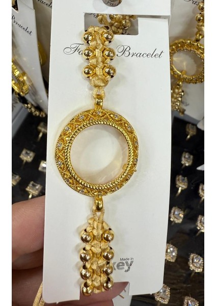 Çeyrek Takılan Altın Kaplama Dorika Toplu Bileklik M1