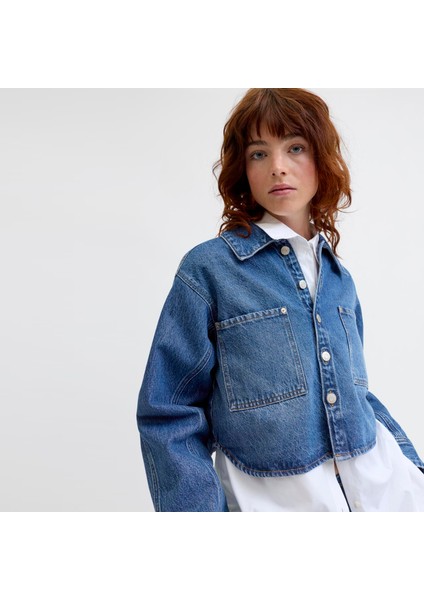 Kadin Denim Gömlek Ceket - Cana fırsatları