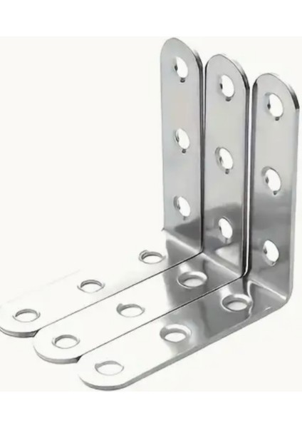 Mobilya ve Eşya Sabitleme L Demir Gönye Köşebent ,dolap, Raf, Masa, Çekmece Bağlantı Aparatı 10 Adet fırsatları