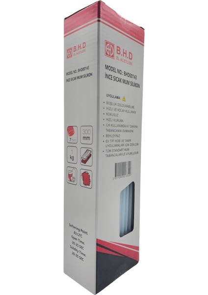 B.h.d BHD00143 7MMX300MM 1kg Ince Mum Silikon/sıcak Silikon fiyatları