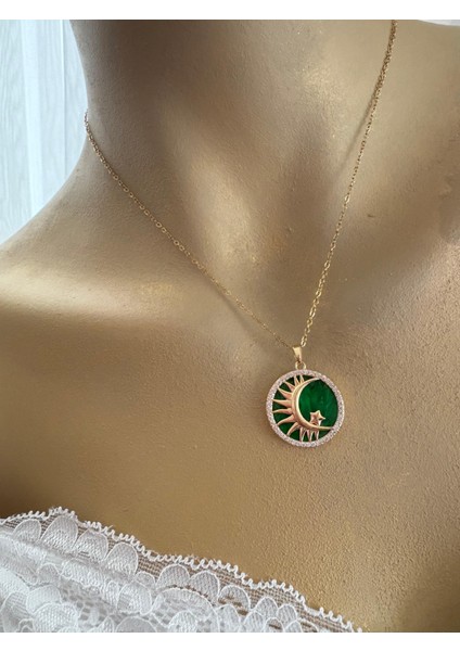 Çelik Vintage Ay Yıldız Kolye fırsatları