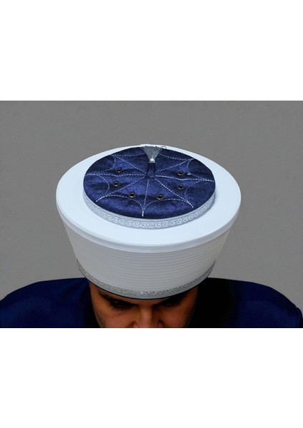 Lüks Lacivert Başkan Sarık Cami Sarığı Imam Sarığı S081