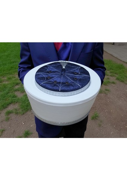 Lüks Lacivert Başkan Sarık Cami Sarığı Imam Sarığı S081