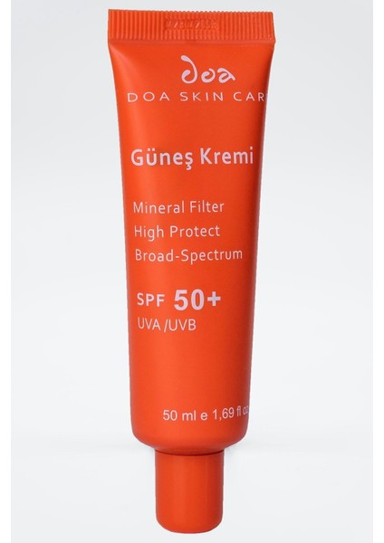 Mineral Güneş Kremi SPF 50+ – Tüm Cilt Tipleri İçin, Renksiz Hafif Doku, UVA/UVB Koruması ve Nemlendirici Etkili 50 ml fiyatları