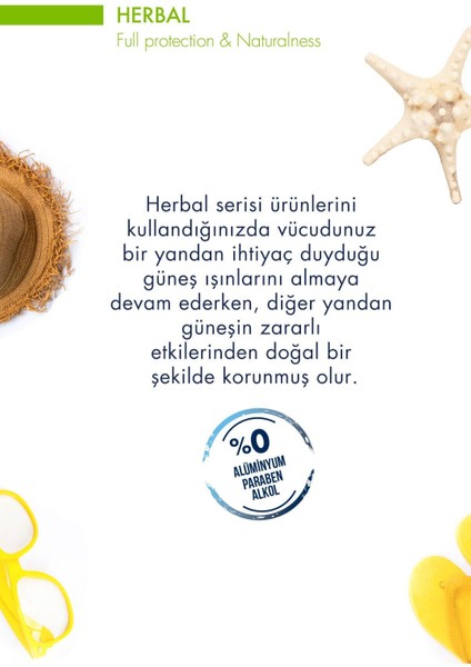 Herbal SPF 50 Güneş Kremi 50 ml – Tüm Cilt Tiplerine Uygun, Mineral ve Organik Filtreli, Suya Dayanıklı fırsatları