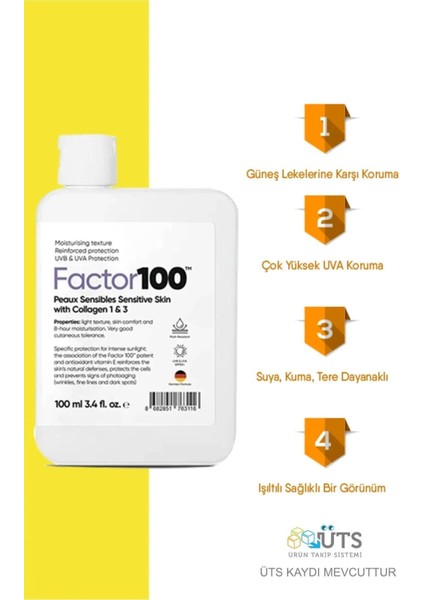 SPF50+ Güneş Kremi 100 ml – Tüm Cilt Tiplerine Uygun, Nemlendirici, Leke Karşıtı ve Suya Dayanıklı Koruma fırsatları