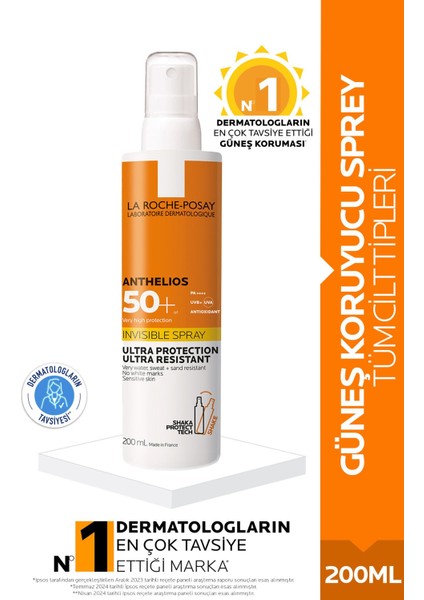 SPF 50+ Yağsız ve Görünmez Güneş Koruyucu Sprey 200 ml – Hassas Ciltler İçin Geniş Spektrum UVA/UVB Koruma fiyatları