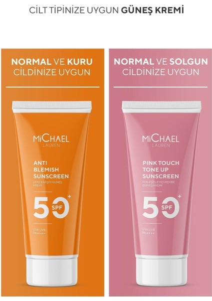 SPF50+ PA++++ Su Bazlı Leke Karşıtı ve Nemlendirici Güneş Kremi – Tüm Cilt Tipleri için 50 ml