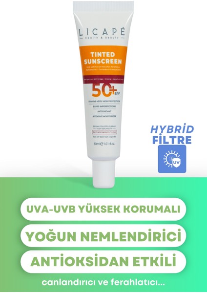 SPF 50 Yüksek Koruma Tinted Kapatıcı Güneş Kremi – Cilt Tonunu Eşitleyen, Nemlendiren ve Doğal Görünüm Sağlayan indirimleri