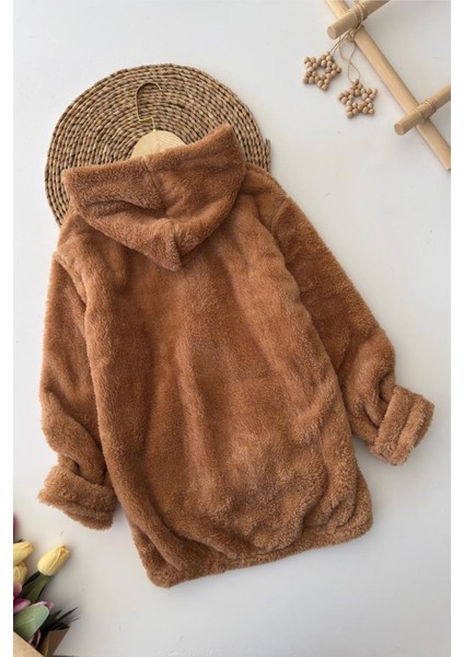 Happy Ayıcık Işleme Erkek Çocuk peluş hırka - Kahverengi modelleri