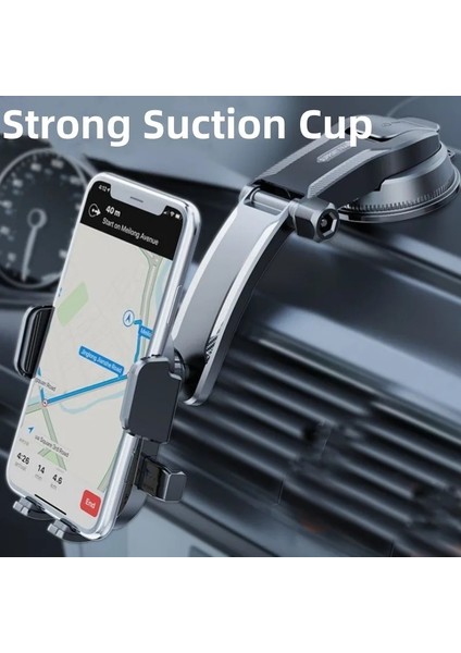 360° Döner Başlıklı Vantuzlu Akrobat Telefon Tutucu Araç Içi Cep Telefonu Tutacağı Oto Aksesuar