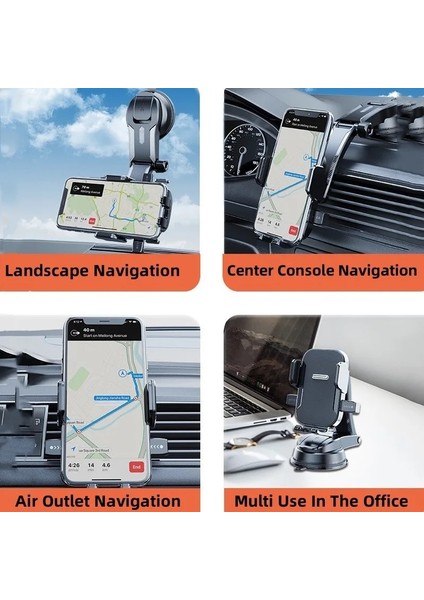 360° Döner Başlıklı Vantuzlu Akrobat Telefon Tutucu Araç Içi Cep Telefonu Tutacağı Oto Aksesuar modelleri