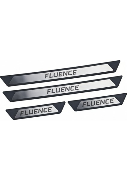 Renault Fluence Krom Kapı Eşik Koruması Black Edition 2010-2013 4 Parça modelleri