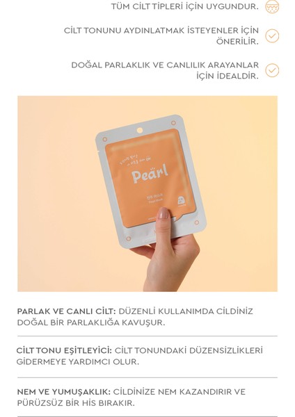 On Pearl İnci Özlü Kağıt Yüz Maskesi – Nemlendirici ve Canlandırıcı, Tek Kullanımlık, Tüm Cilt Tipleri İçin modelleri