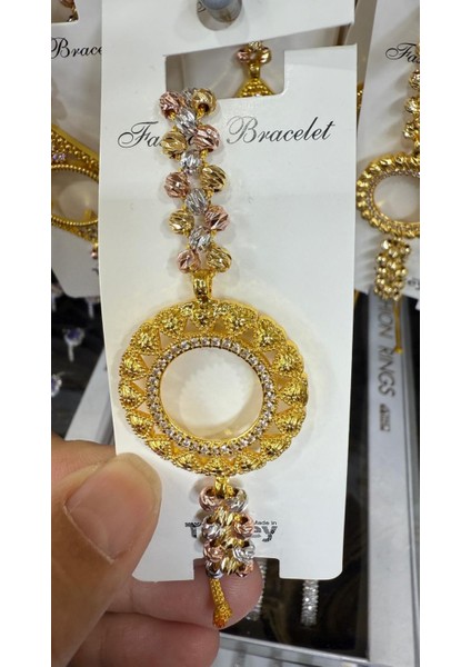 Çeyrek Takılan Altın Kaplama Dorika Toplu Bileklik M7