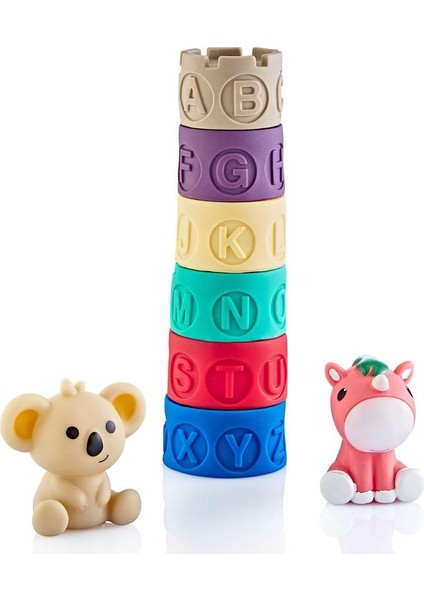 Soft Aktivite Kule ve 2 Adet Komik Karakter