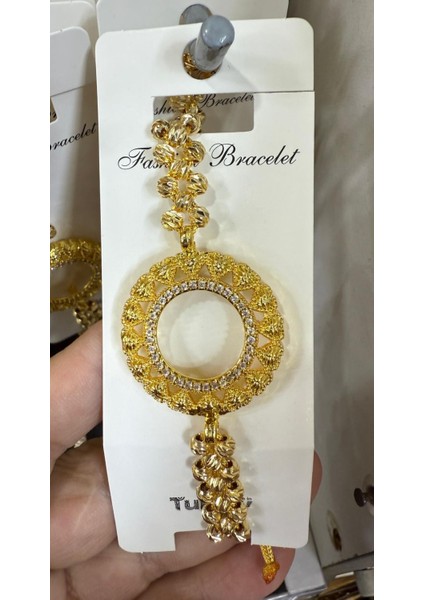 Çeyrek Takılan Altın Kaplama Dorika Toplu Bileklik M6