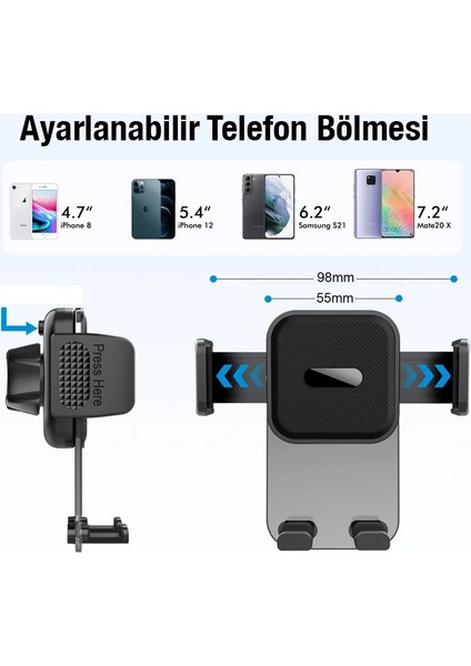 Ally ML-217 Araç Içi Havalandırma Telefon TUTUCU-(5775) - CKG1295-7855 indirimleri