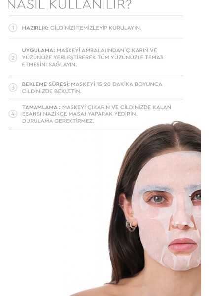 On Pearl İnci Özlü Kağıt Yüz Maskesi – Nemlendirici ve Canlandırıcı, Tek Kullanımlık, Tüm Cilt Tipleri İçin