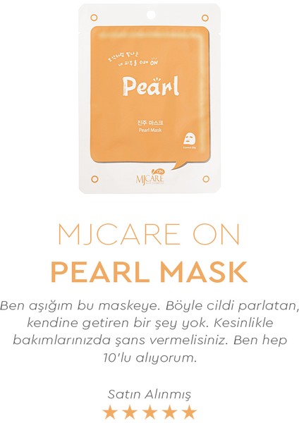On Pearl İnci Özlü Kağıt Yüz Maskesi – Nemlendirici ve Canlandırıcı, Tek Kullanımlık, Tüm Cilt Tipleri İçin