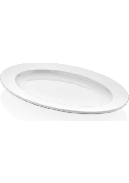 1434.PW - Classic 2'li Beyaz Oval Tabak Seti 34X23,5 cm, Thermoset Melamin