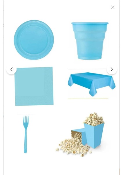 Plastik Tabak, Bardak, Çatal, Peçete ve Tek Kullanımlık Masa Örtüsü Seti