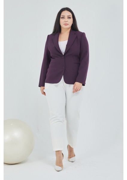 Atelier Kadın Büyük Beden Düğmeli Klasik Ceket fiyatları