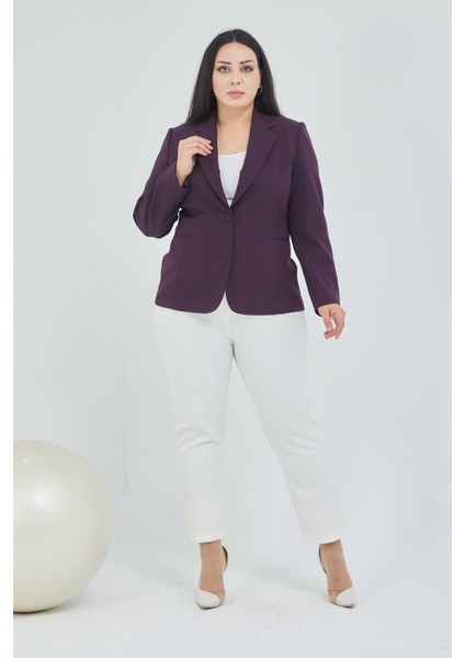 Atelier Kadın Büyük Beden Düğmeli Klasik Ceket fırsatları