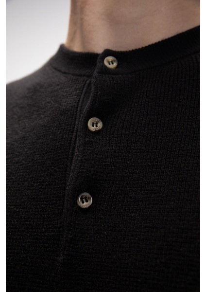 Moreno Siyah Bisiklet Yaka Erkek Triko Kazak indirimleri