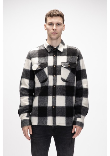 Torres Si̇yah Erkek Oduncu Gömlek