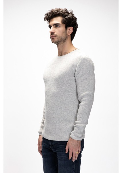 Tender Gri Melanj Bisiklet Yaka Erkek Triko Kazak fiyatları