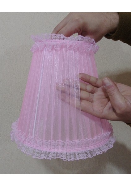 Pembe Organze Avize M-62 Yatak Odası Çocuk Odası Genç ve Bebek Odası Avize Aydınlatma Sarkıt fırsatları