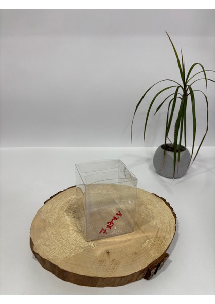 7X7X8 Şeffaf Asetat Kutu [100 Adet Demonte ]