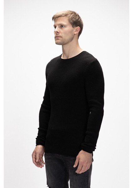 Tender Siyah Bisiklet Yaka Erkek Triko Kazak fiyatları