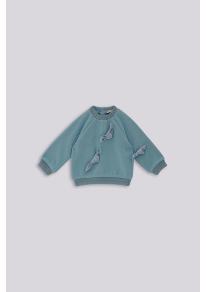 Bg Store Kız Bebek Mavi Sweatshirt
