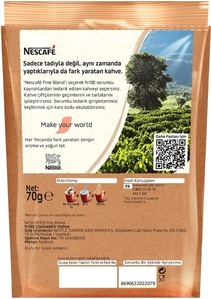 Fine Blend 70 Gr. *30 Adet modelleri