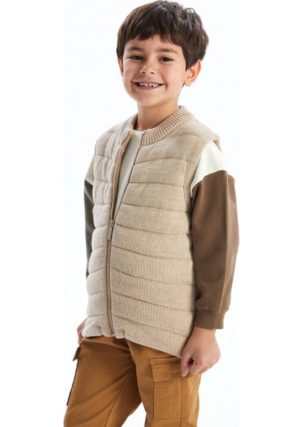 Lcw Kids Bej Bisiklet Yaka Erkek Çocuk Fermuarlı Yelek fiyatları