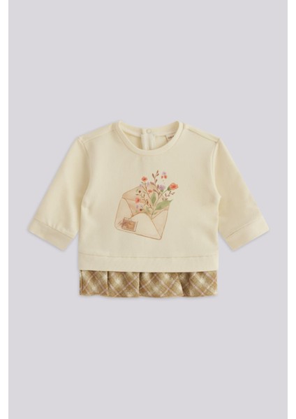 Bg Store Kız Bebek Ekru Sweatshirt